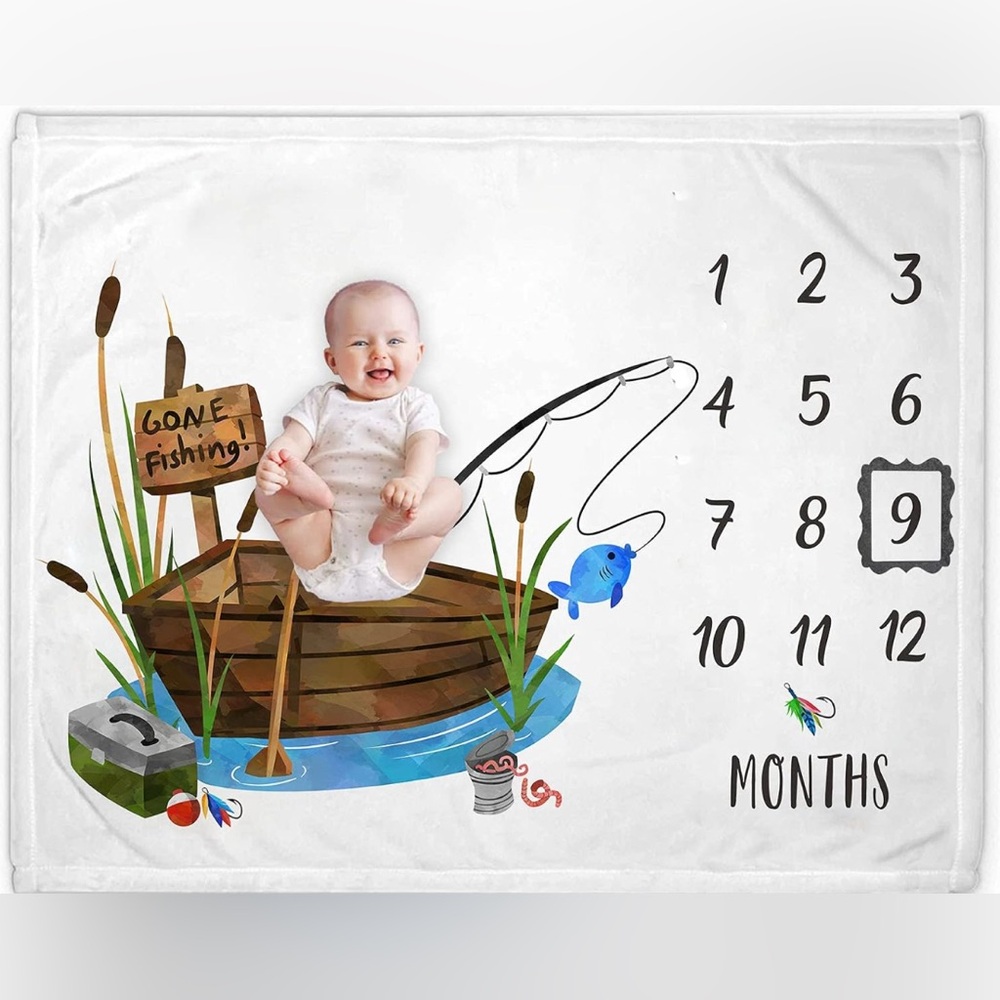 Baby monthly milestones blanket